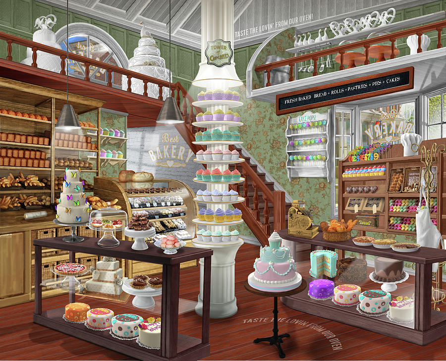 Shop Painting - Best Bakery by Bigelow Illustrations- Exclusive
