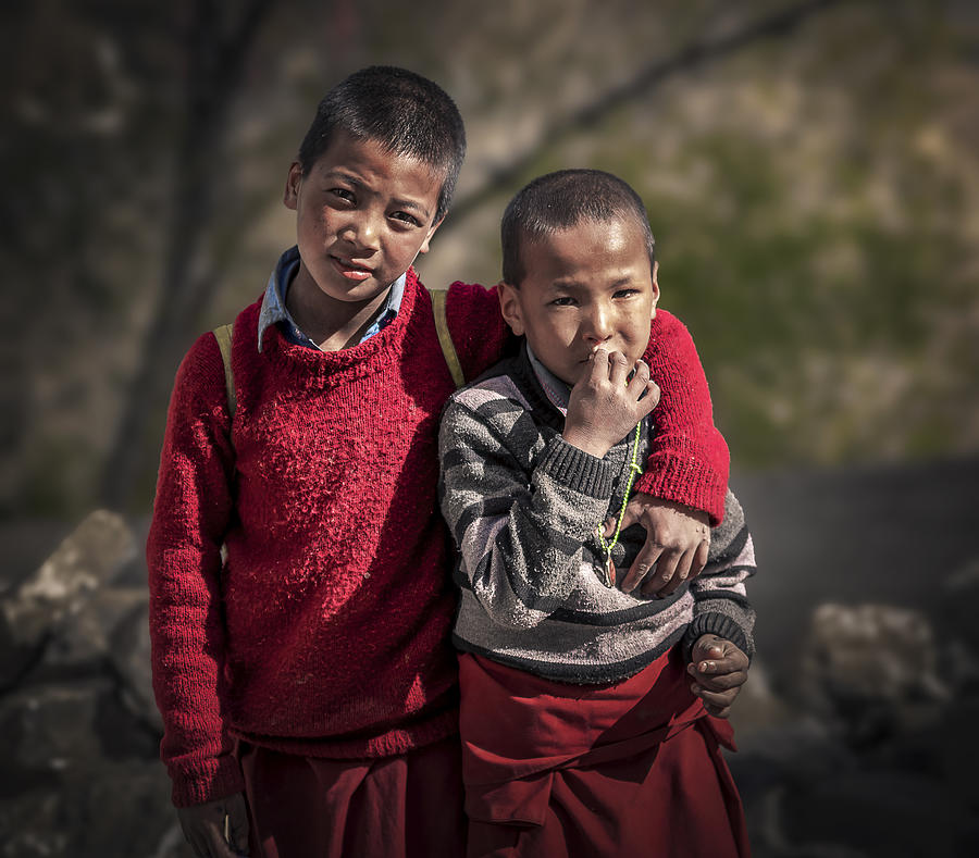 Monks Photograph - Best Friends by Anita Singh