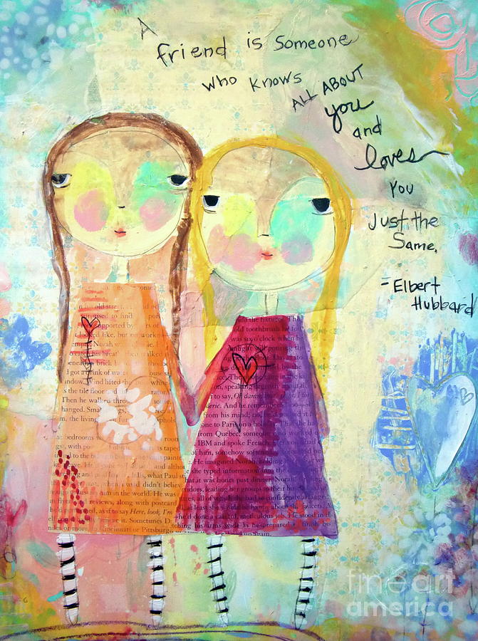 Best Friends Mixed Media by Carla Seaton - Fine Art America