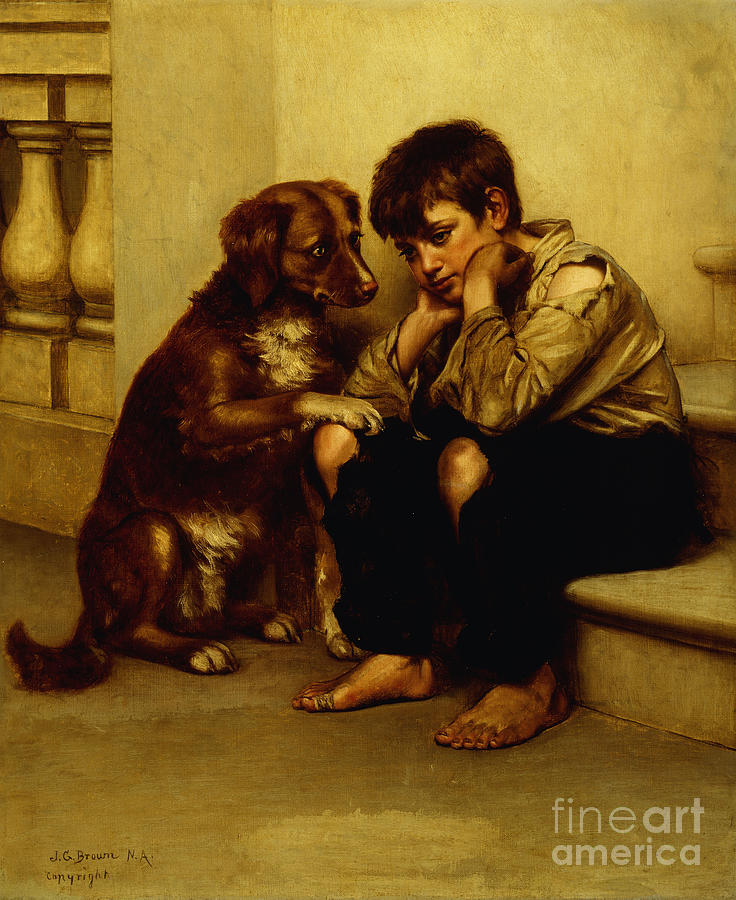 Best Friends Painting by John George Brown - Pixels