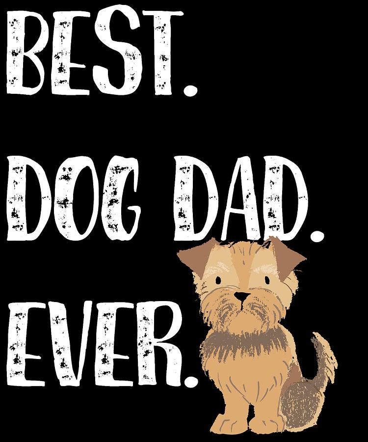 Dog Digital Art - Bestdogdad ever Yorkie by Lin Watchorn