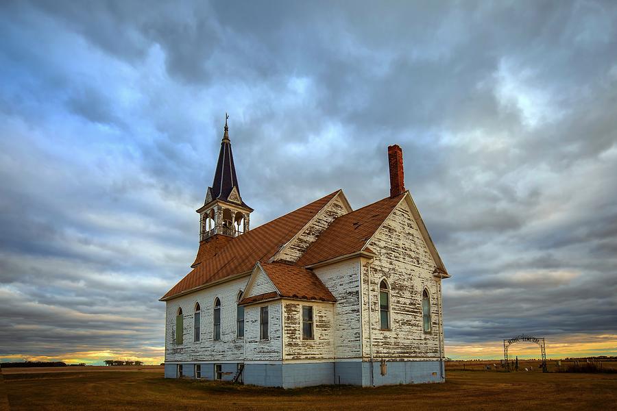 Bethel Scandinavian Lutheran Church at Sunset Photograph by Harriet ...