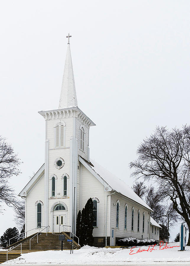 Churches Photograph - Bethesda Iowa Country Church by Ed Peterson