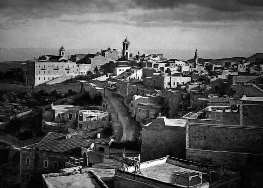 Bethlehem 1940 Black and White Photograph by Munir Alawi