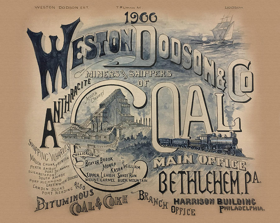 Bethlehem-based Weston Dodson Coal Company Painting by Unknown