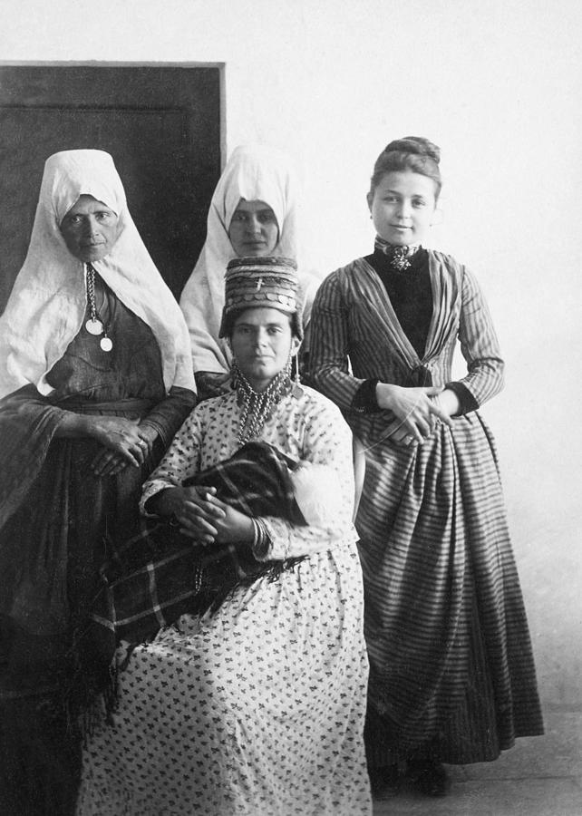 Bethlehem Women in 1886 Photograph by Munir Alawi