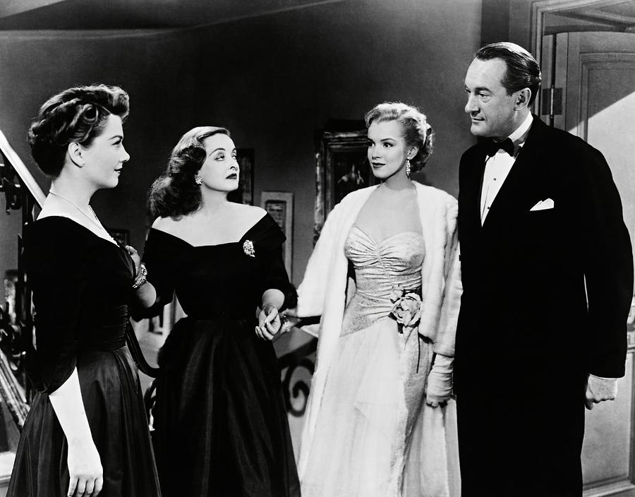 BETTE DAVIS , GEORGE SANDERS , MARILYN MONROE and ANNE BAXTER in ALL ABOUT EVE -1950-. Photograph by Album