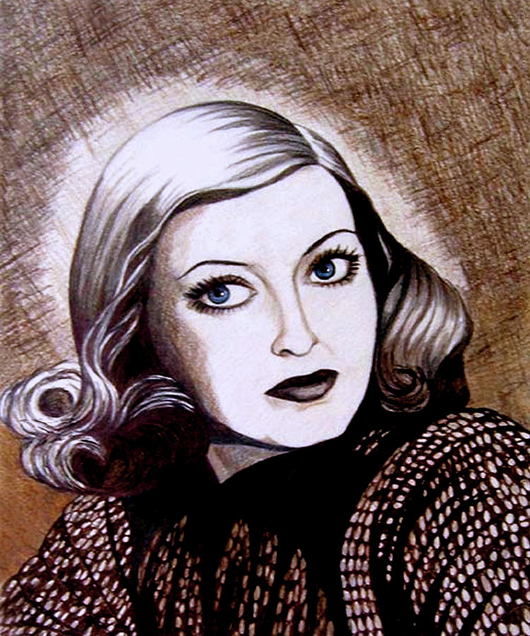 Bette Davis Drawing - Bette Davis 1941 by Tara Hutton