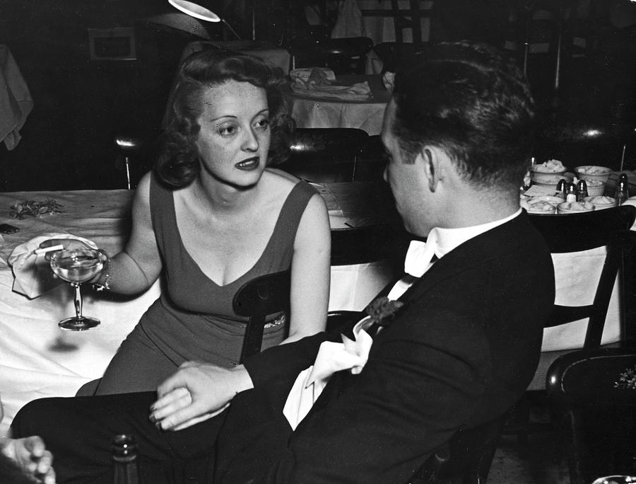 Black And White Photograph - Bette Davis and Harmon O. Nelson by Rex Hardy Jr.