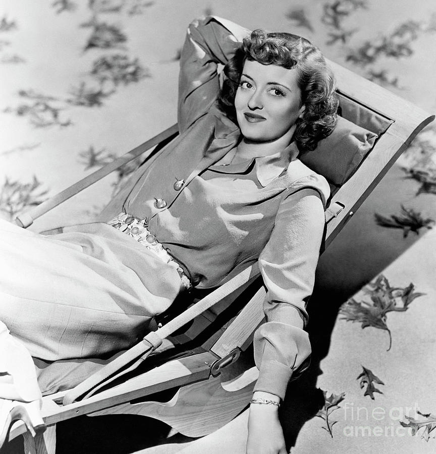 Bette Davis Relaxing At Hollywood Home Photograph by Bettmann