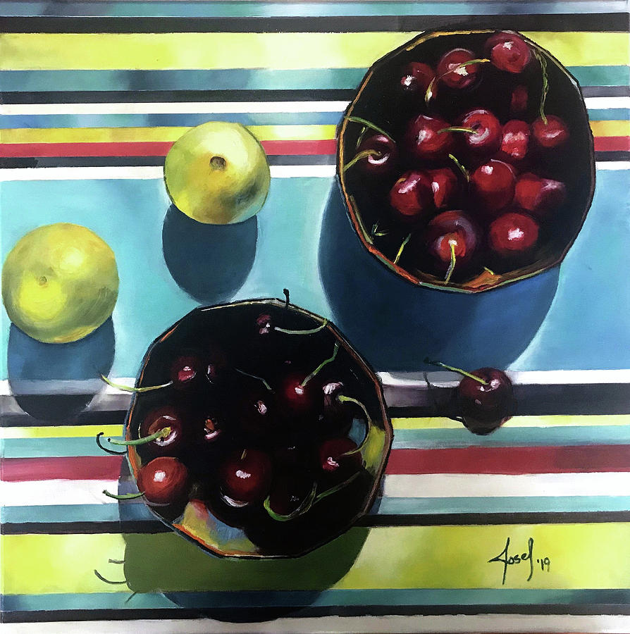 Better than a bowl of cherries Painting by Josef Kelly