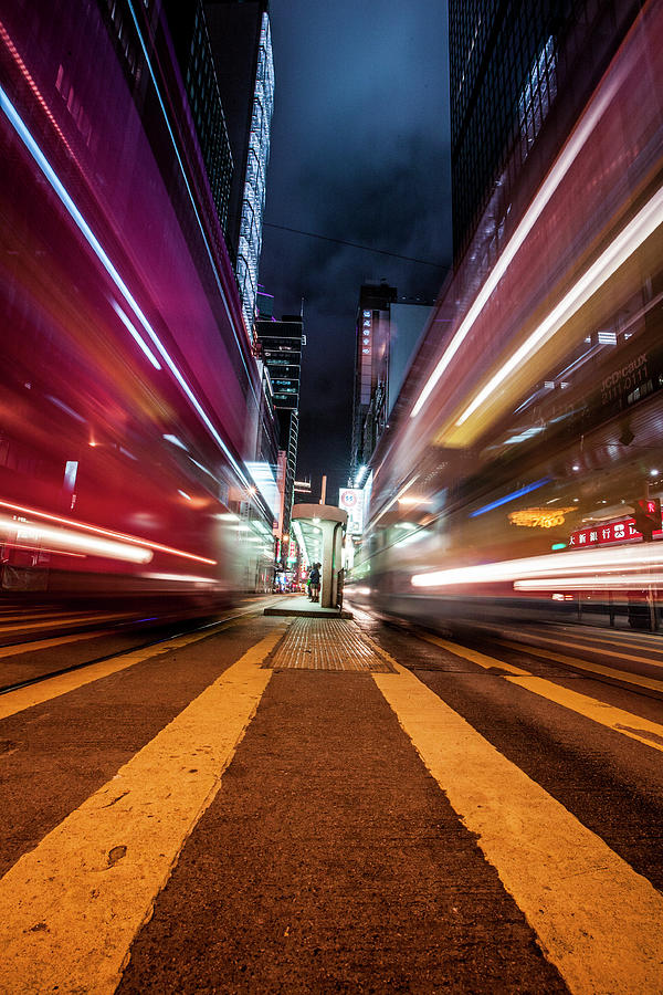 Between A Bus And A Tram Photograph by Merten Snijders