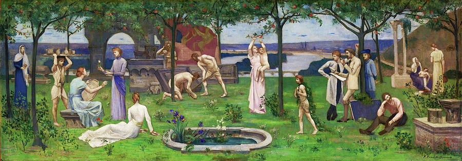 Pierre Puvis De Chavannes Painting - Between Art And Nature - Digital Remastered Edition by Pierre Puvis de Chavannes Pierre Puvis De Chavannes Painting - Between Art And Nature - Digital Remastered Edition by Pierre Puvis de Chavannes