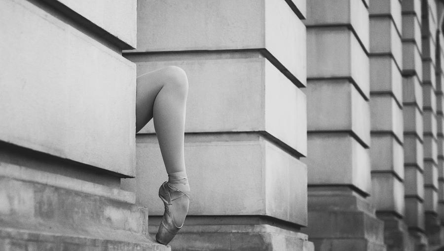 Ballerina Photograph - Between Concrete by Padurariu Alexandru