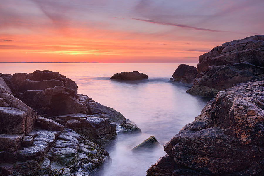 Sunset Photograph - Between Rocks by Michael Blanchette Photography