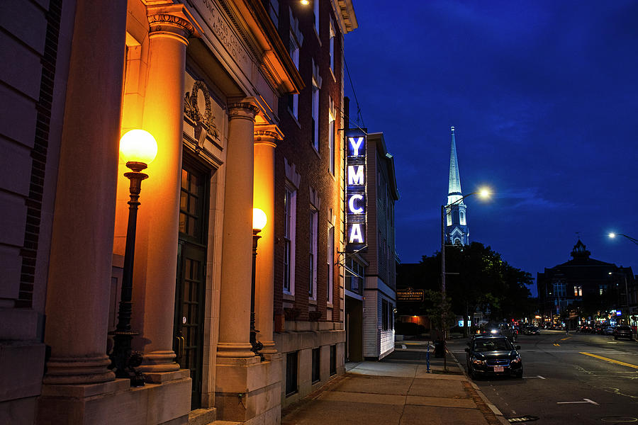Beverly MA Cabot Street in the Evening Photograph by Toby McGuire