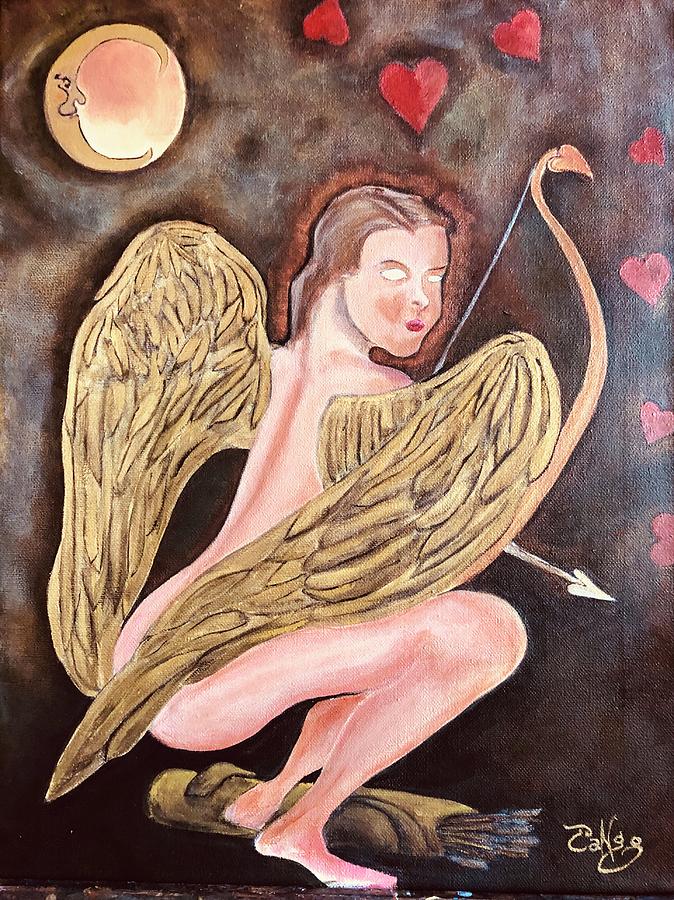 Cupid Painting - Beware of The Cupid by Ron Tango Jr Cupid Painting - Beware of The Cupid by Ron Tango Jr