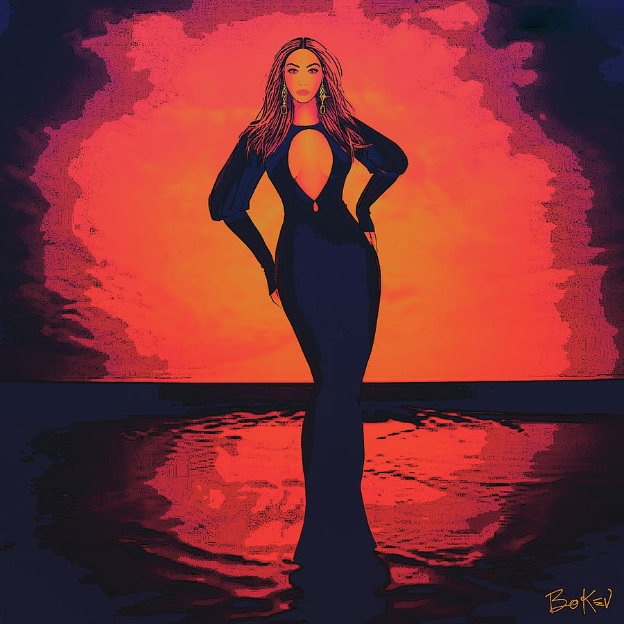 Shakira Digital Art - Beyonce - Beautiful Liar - RMX by Bo Kev