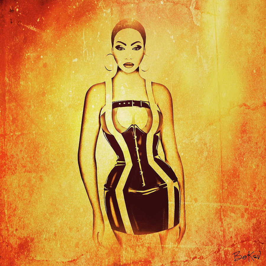 Beyonce - Green Light 1 - RMX Digital Art by Bo Kev