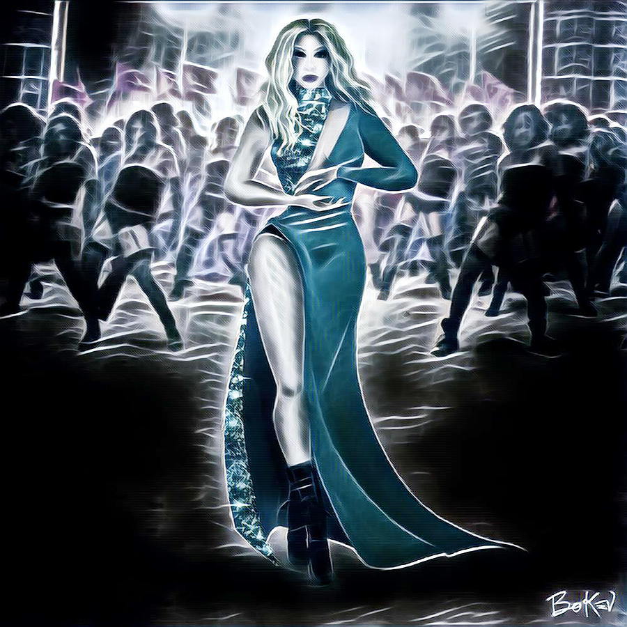 Beyonce - Run The World Girls 2 - RMX Digital Art by Bo Kev