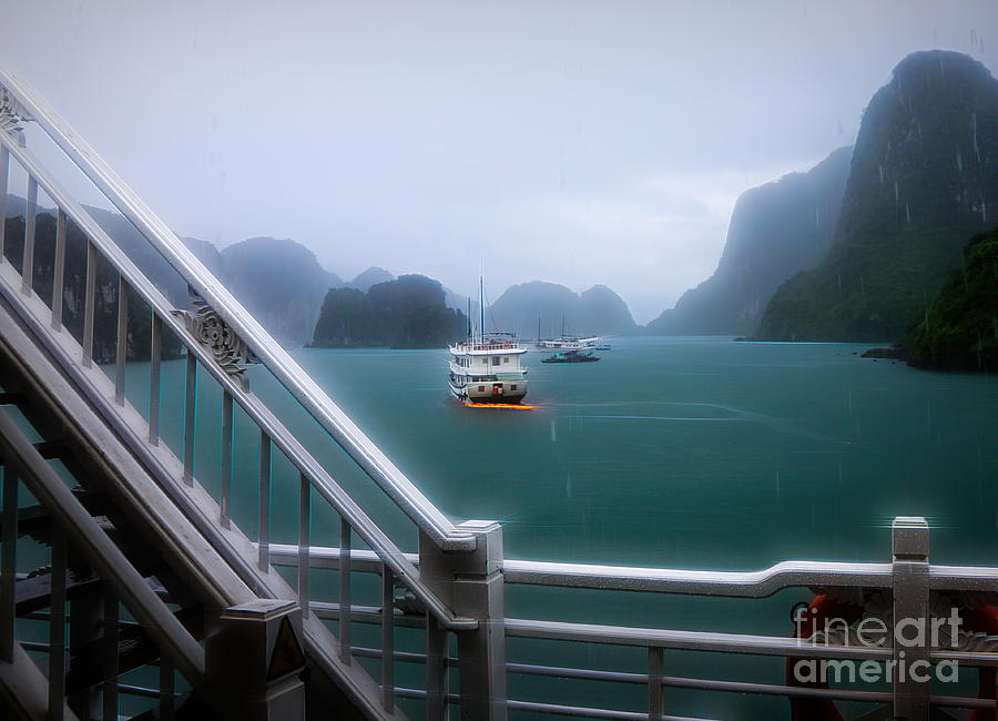 Mountain Photograph - Bhaya Cruise Line Ha Long Bay  by Chuck Kuhn