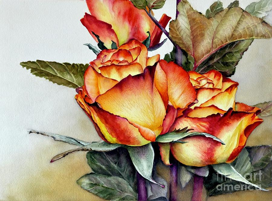 Roses Painting by Jeanette Ferguson