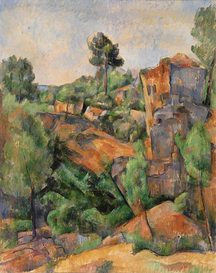 Bibemus Quarry Painting by Paul Cezanne
