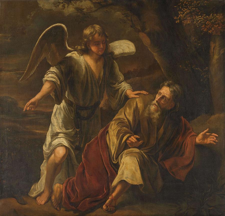 Biblical Scene. Painting by Ferdinand Bol -attributed to-