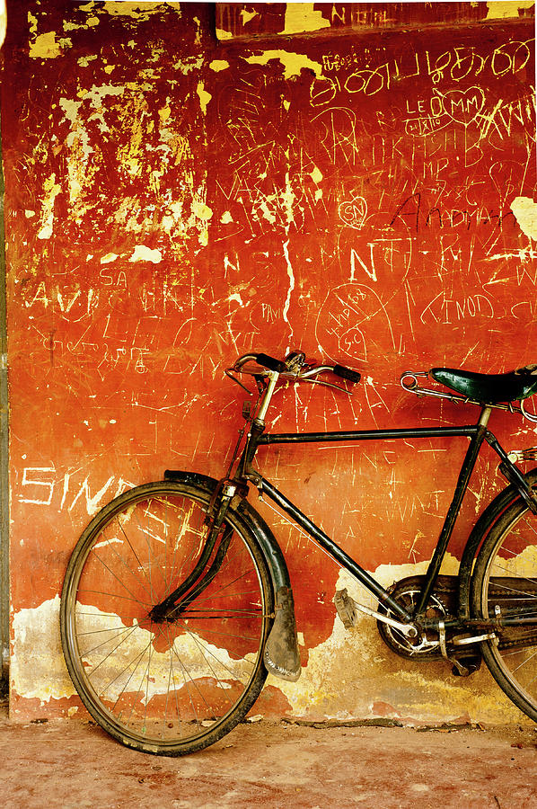 Bicycle Against A Wall Photograph by Arti Agarwal