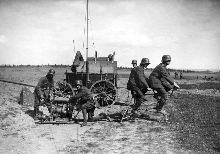 Bicycle Built for Two Painting by National Archive/Official German photograph of WWI