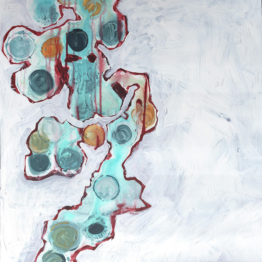 Abstract Painting - Bicycle Chain by Ann Tygett Jones Studio