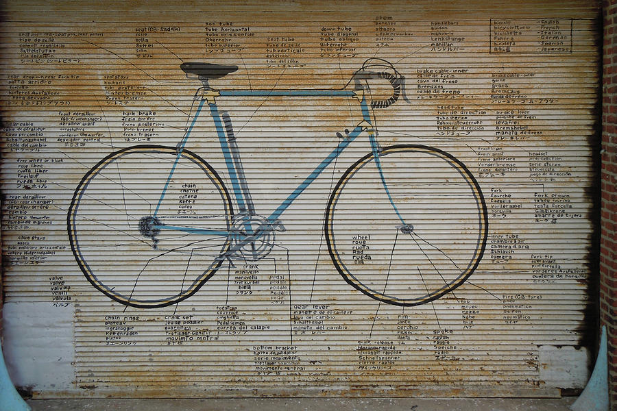 Bicycle In Tongues Painting by Jason Pierce