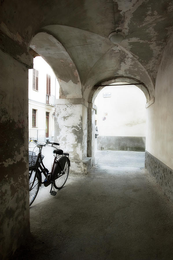 Bicycle Parked Under Arcades Photograph by Alexandre Fp