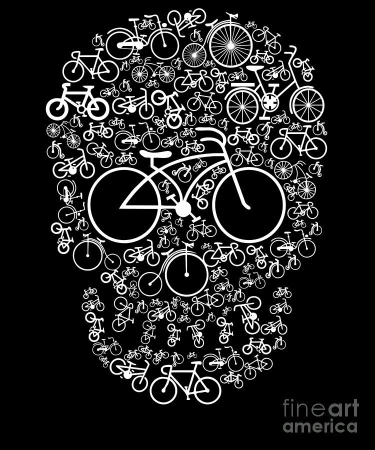 Bicycle Skull Design For Cycling Lovers Digital Art by Dusan Vrdelja ...