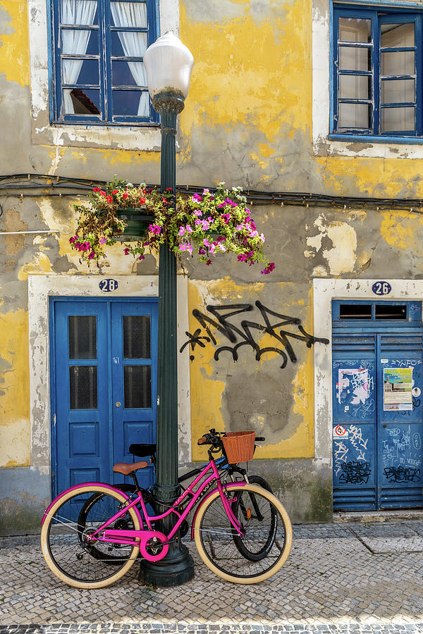 Vintage Photograph - Bicycles in Aviero by W Chris Fooshee