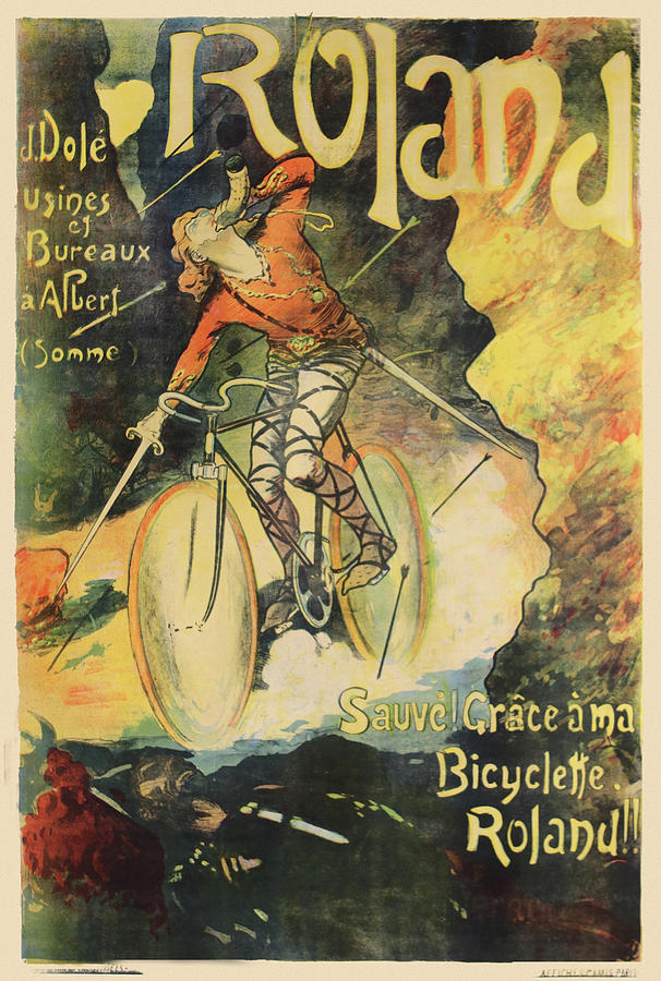 Bicyclette Roland Painting by P.H. Lobel