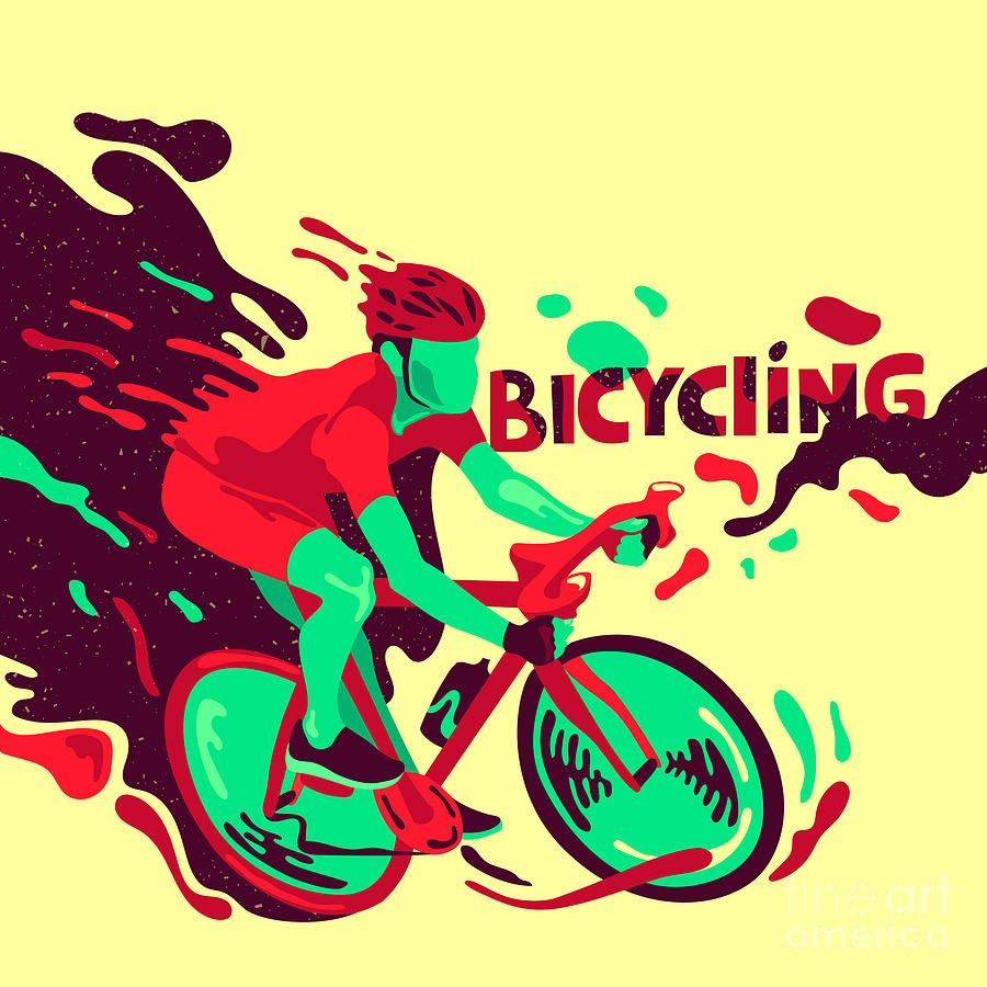 Competition Digital Art - Bicycling Healthy Lifestyle Sports by Daria i Competition Digital Art - Bicycling Healthy Lifestyle Sports by Daria i