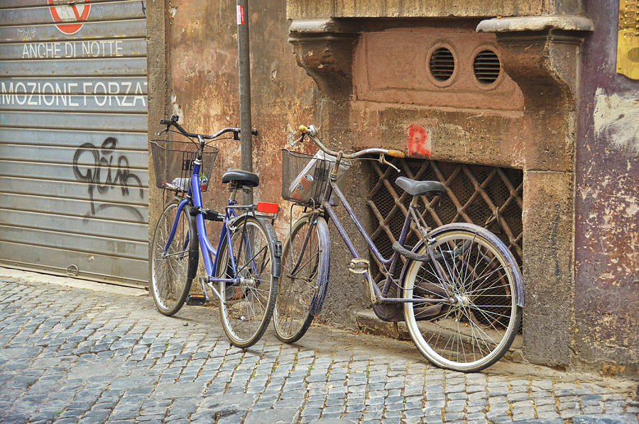 Bicycling Thru Rome Photograph by JAMART Photography