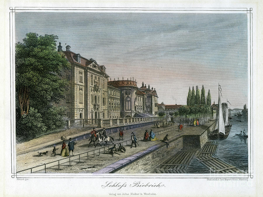 Biebrich Palace, Wiesbaden, Germany Drawing by Print Collector