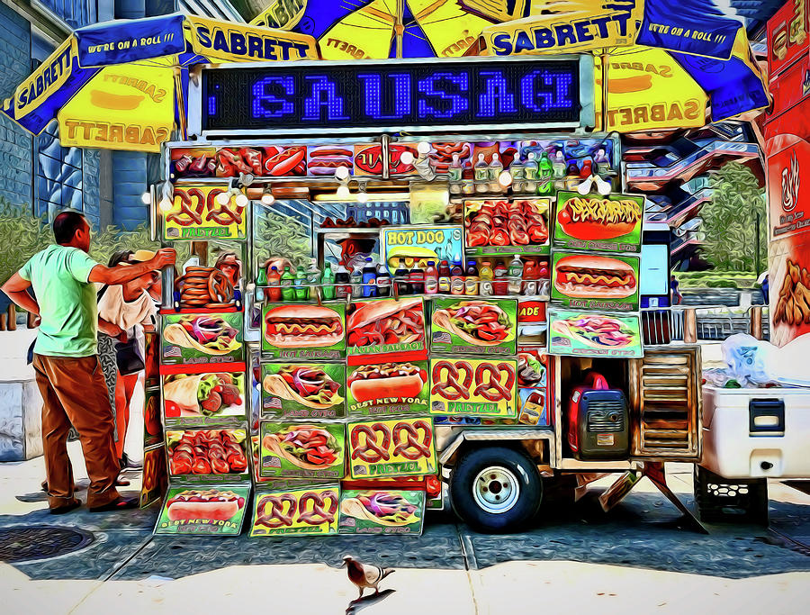 Big Apple Gourmet # 2 - Photopainting Photograph by Allen Beatty