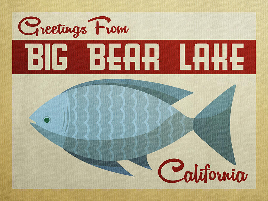 Summer Digital Art - Big Bear Lake California Blue Fish by Flo Karp