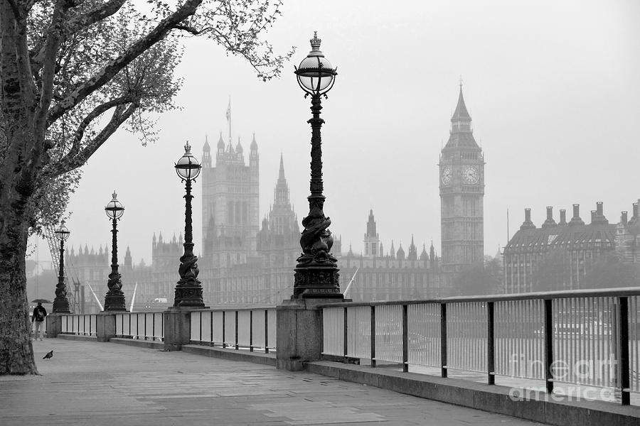 Big Photograph - Big Ben & Houses Of Parliament Black by Tkemot