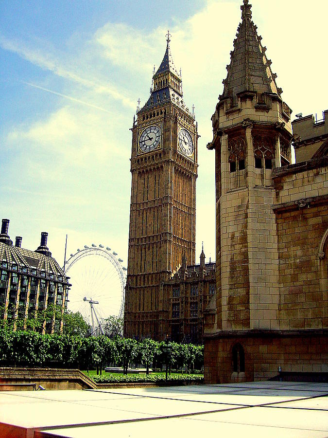 Big Ben and London Eye Photograph by Chance Kafka