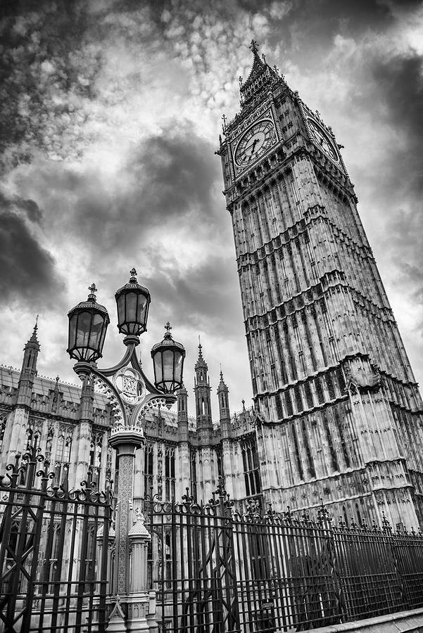 Architecture Photograph - Big Ben And The Golden And Green Lamp by Mohana AntonMeryl