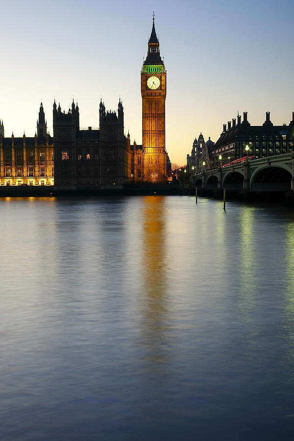 Big Ben in London, England, seen at sunset. Photograph by George ...