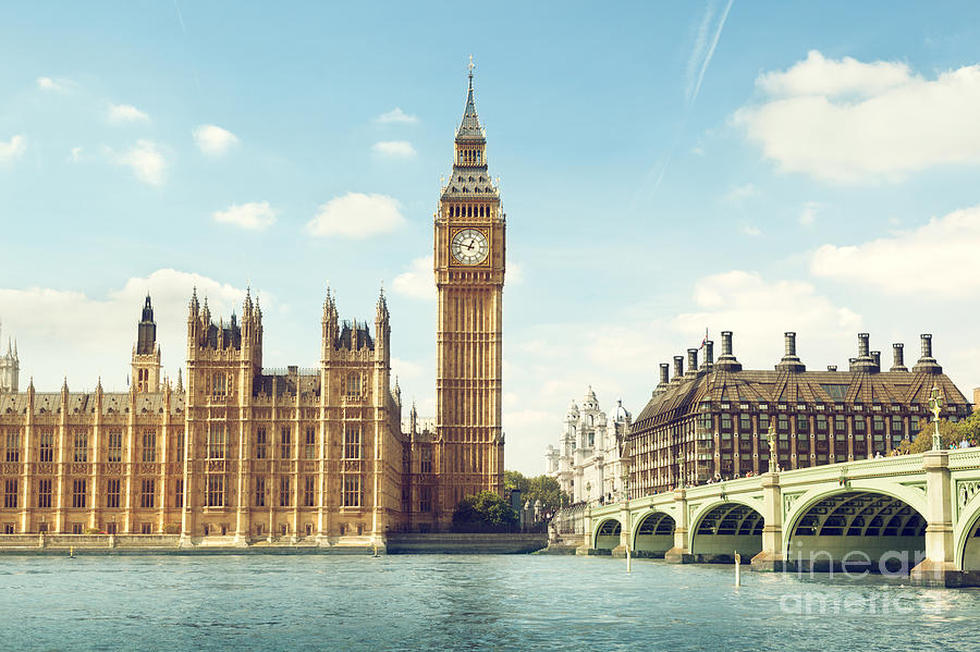 London Photograph - Big Ben In Sunny Day London by Esb Professional London Photograph - Big Ben In Sunny Day London by Esb Professional