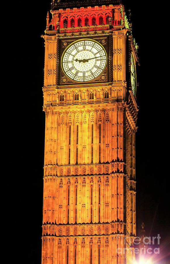 Big Ben Night Lights in London Photograph by John Rizzuto