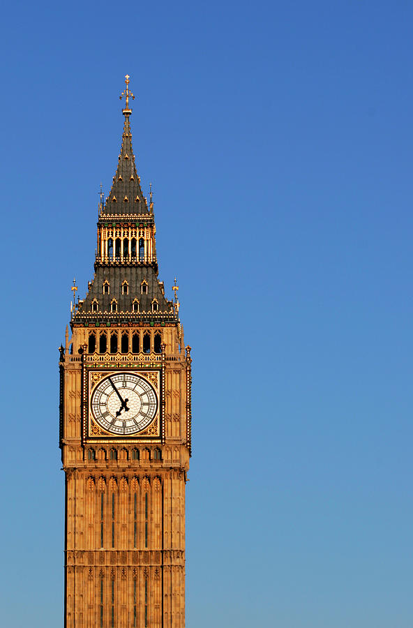 Big Ben On Blue Photograph by Gp232