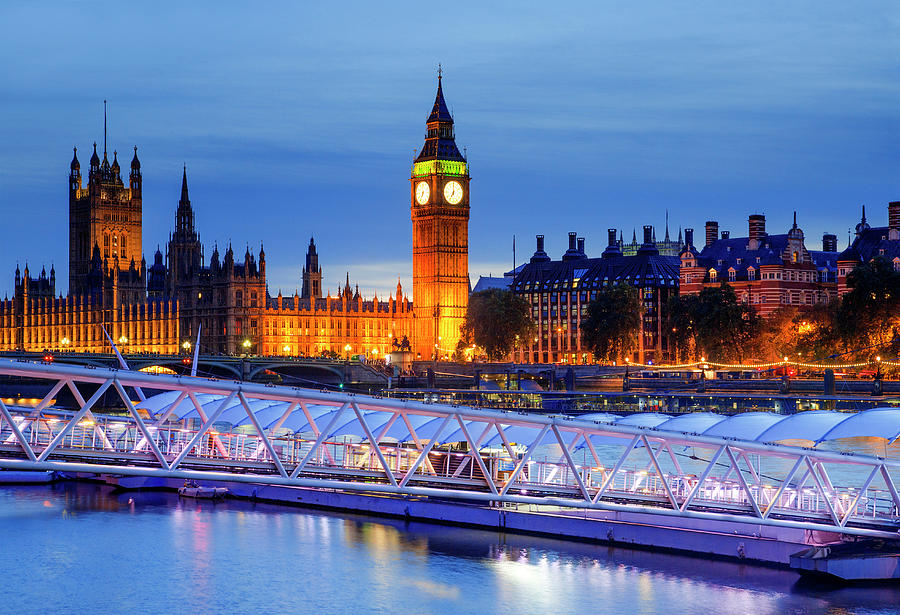 Architecture Digital Art - Big Ben, Palace Of Westminster, London by Davide Erbetta