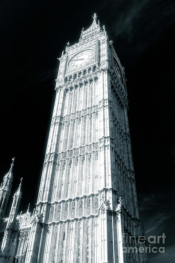 Big Ben Photograph - Big Ben Rising in London by John Rizzuto